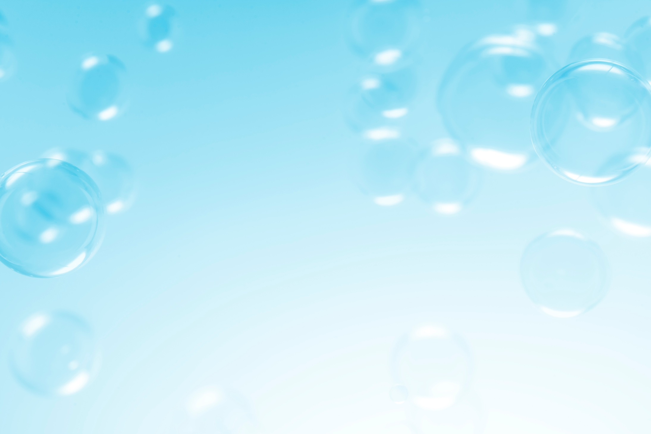 Blue soap bubbles background